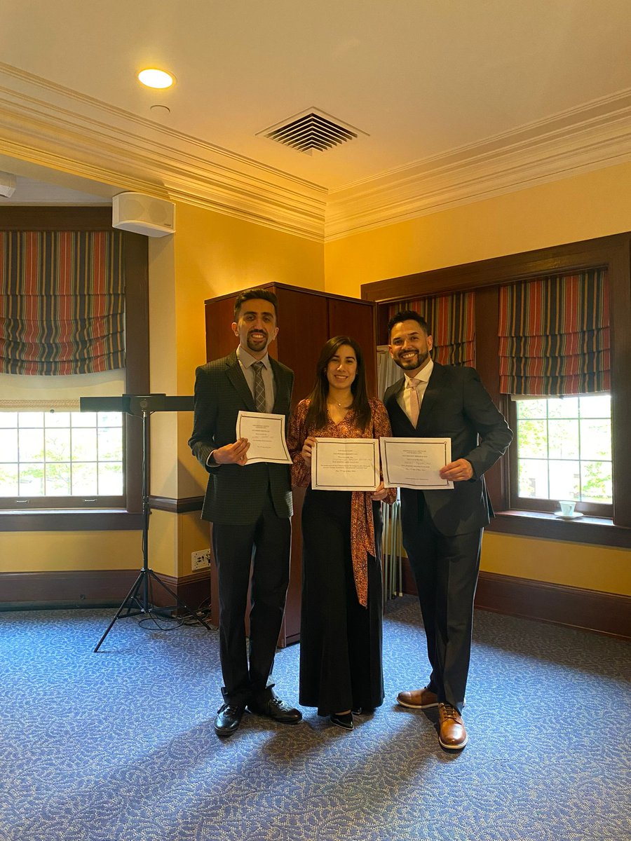 BIG shoutout to 3 upcoming stars in anesthesiology. Drs. @elyadekrami @sparedes94 and Mauro Bravo, the winners of the Anesthesiology Institute Research Day @ClevelandClinic @OutcomesRC . Thank you for your great presentations of your research!