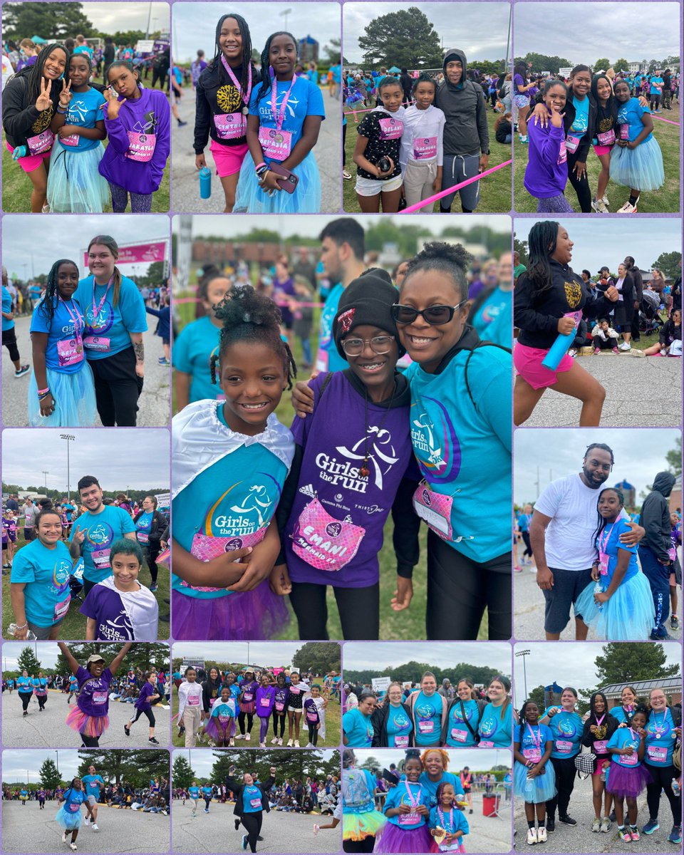 Proud is an understatement! Our Girls on the Run Hampton Roads finished strong and we were excited to root them on! Special shout out to our Coaches, Ms. Hernandez and Ms. Clemmons and our Dreamers’ running partners! 💜🏃🏽‍♀️🏅 #AADAinAction #NNPSProud