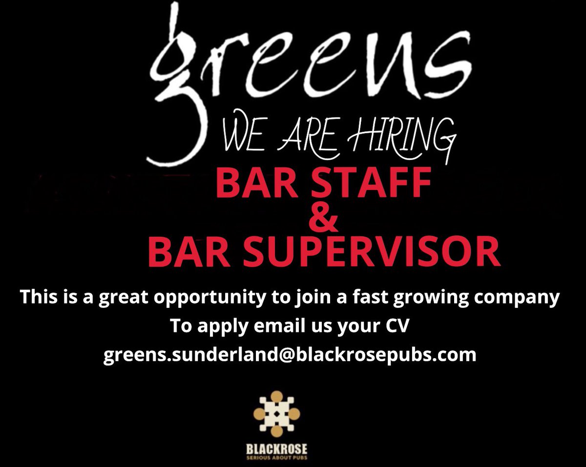 GREENSBAR's tweet photo. 😁we are hiring so why not get in touch for a chat? https://t.co/FVzJm2KZct