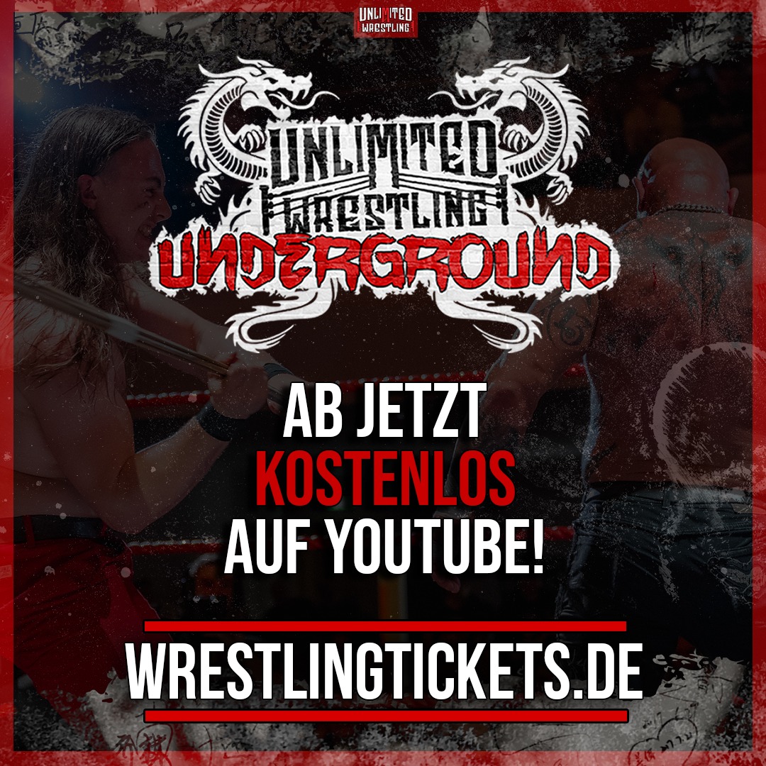 Unlimited Wrestling: #Underground2 ist jetzt online – wie immer kostenlos und in voller Länge! Mit dabei u.a.: Die Unlimited Debüts von Aytac Bahar und Joshua Amaru!

📺 youtu.be/jmf6sABEUf8