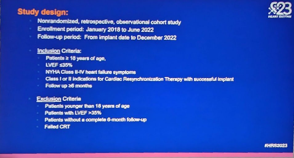 NikhilShahMD's tweet image. CIED LBCTs kicking off with @hisdoc1 talking about LBBAP vs LV lead, retrospective/observational. This seems to be the data we've been waiting for, pending RCT @LeftvsLeft. #HRS2023 #2023PaceSetter
✅Inclusion: EF &amp;lt;/=35%, pacing modality per operator
✅N=1778, 981 BiV, 797 LBBAP