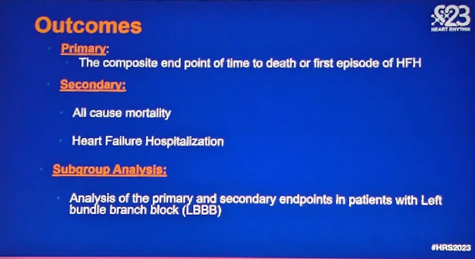 NikhilShahMD's tweet image. CIED LBCTs kicking off with @hisdoc1 talking about LBBAP vs LV lead, retrospective/observational. This seems to be the data we've been waiting for, pending RCT @LeftvsLeft. #HRS2023 #2023PaceSetter
✅Inclusion: EF &amp;lt;/=35%, pacing modality per operator
✅N=1778, 981 BiV, 797 LBBAP