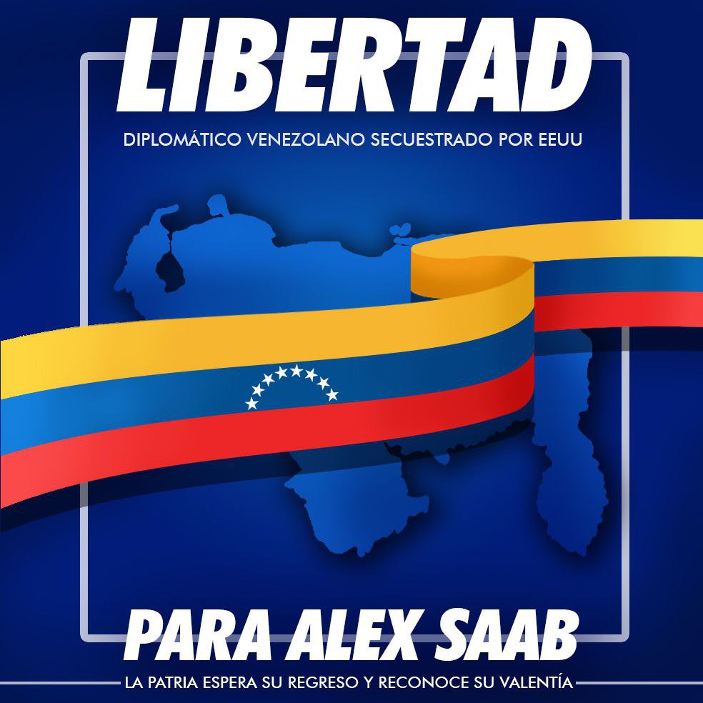 Alex Saab is a diplomatic official with five years as a special envoy serving Venezuela. He remains held hostage in a Miami jail for political reasons in a clear injustice and violation of international law.

@Potus @StateDept @NicolasMaduro 

#FreeAlexSaab #UnidosSomosMejores