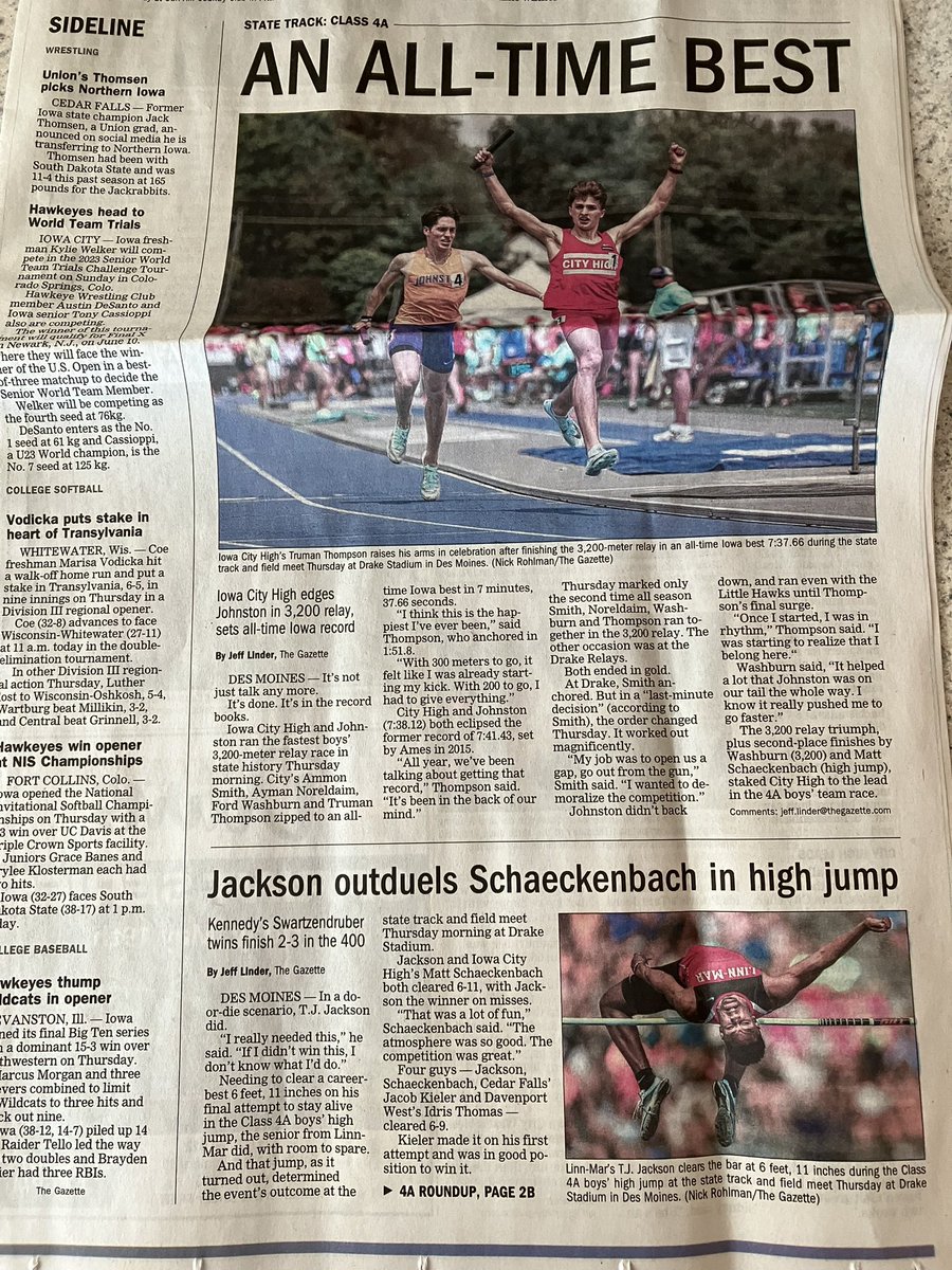 jtlinder's tweet photo. High school sports matter at The Gazette. 

Subscribe. 

#iahstrk https://t.co/n9NxlwLY59
