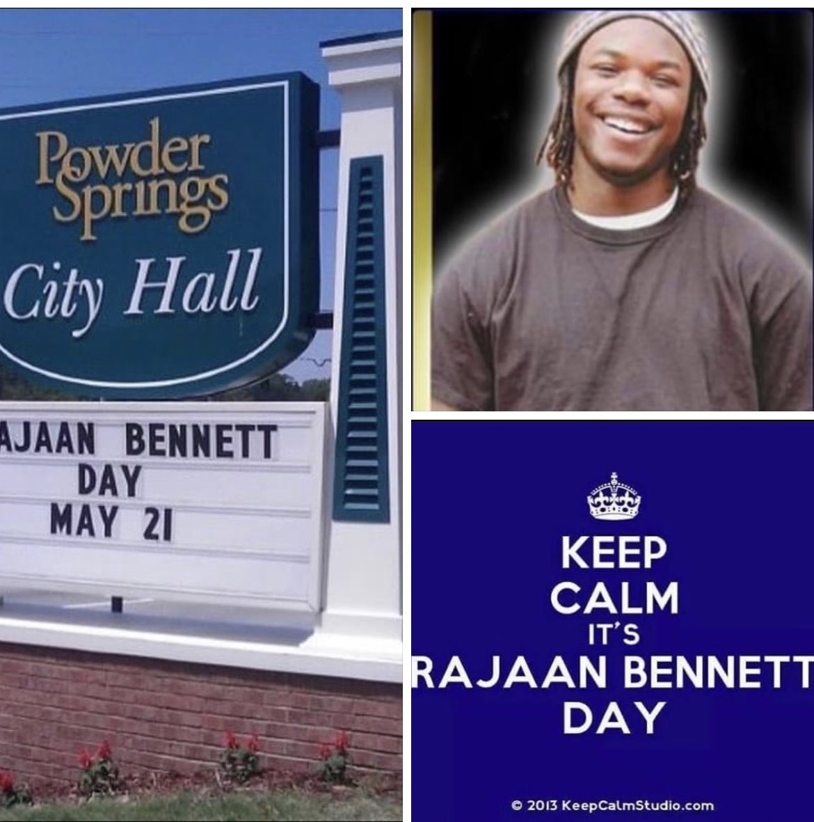 Happy Rajaan Bennett day to all those Powder Springs folks past and present. May you have a Blessed day! If you do not know about this young man, ask someone and find out! Especially those of who are MHS students or parents. ❤️ #blueandgold.  #prideinthetribe