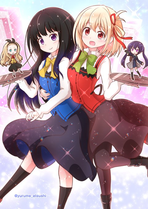 【ラビットハウス】ちさたき! (クルミちゃんとリゼちゃんも!) #リコリコ #gochiusa