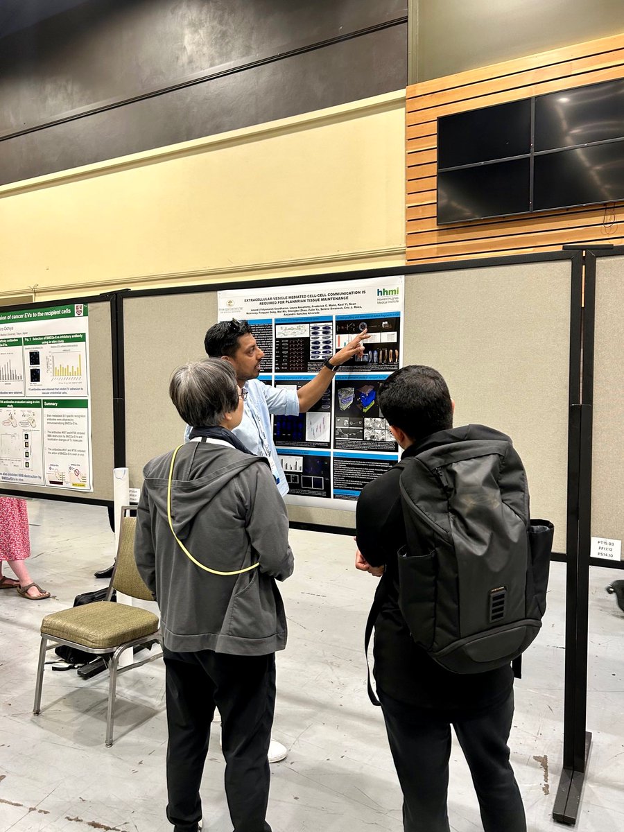Vidyanandsasi's tweet photo. 4 days of Amazing talks, posters and more importantly #NETWORKING comes to an end today. Thanks to all for coming to my poster and sharing your thoughts #earlyresearcher. Got to be with my Fav EV folks from #GRCEV2022 meeting. My first ever ISEV meeting was a blast. #ISEV2023 https://t.co/PzcqhgWDGz