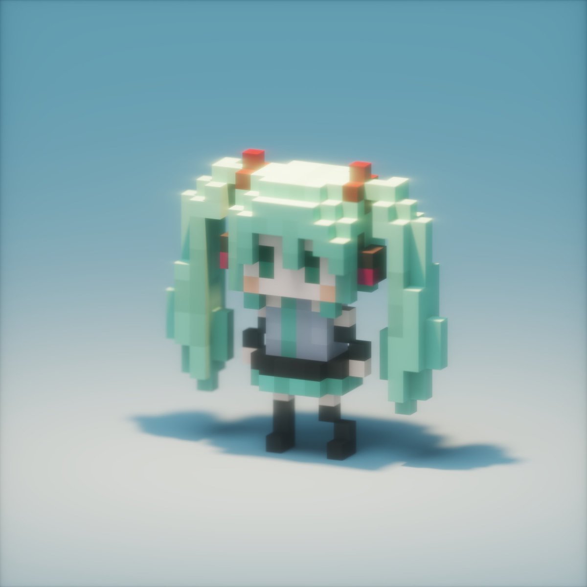 #初音ミク

#Voxelart
#Magicavoxel