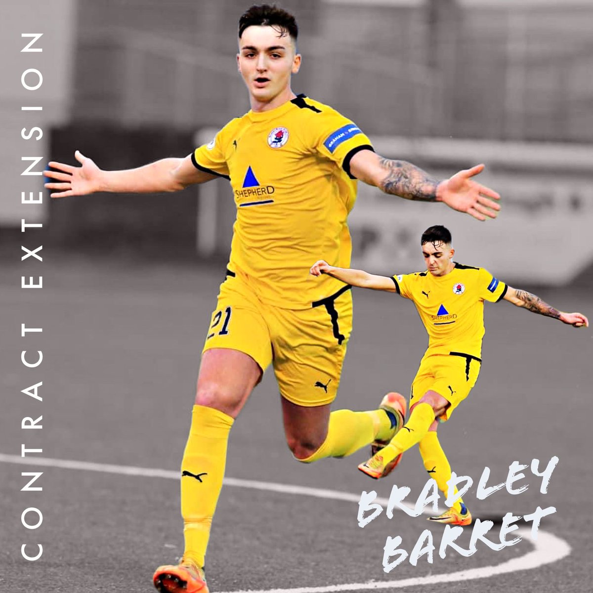 🚨 CONTRACT EXTENSION 🚨

After a season unfortunately curtailed by injury, our goal of the season winner is back at NDP. 

We can confirm reports that he is indeed one of our own. 

Welcome back BRADLEY BARRETT <a href="/BraddBarrett/">Bradley Barrett</a> 🌹