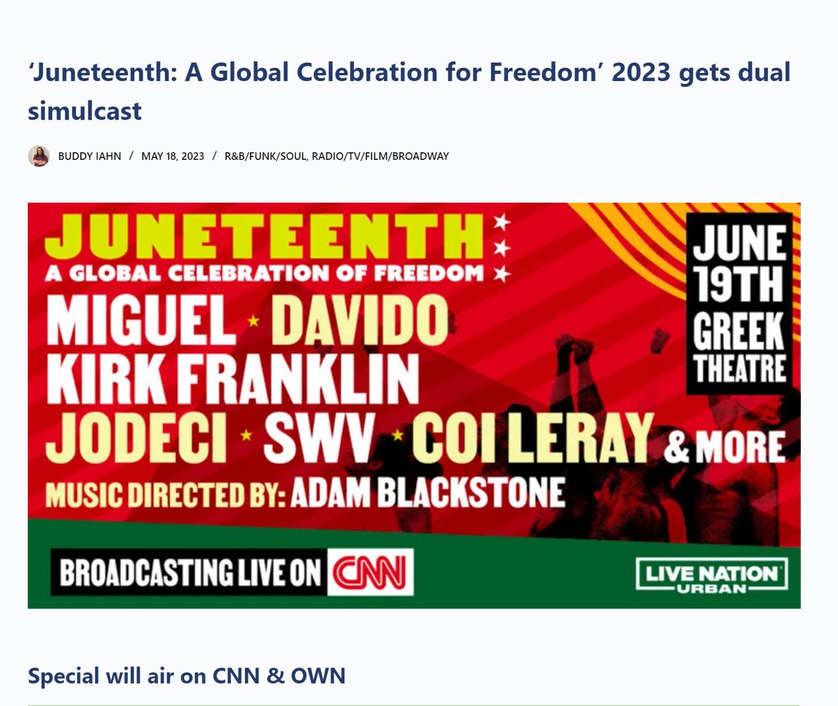 Ya'll not done with Racial Thinking and that 'Diaspora' bull $hit, yet?🫤 

'Juneteenth: A Global Celebration for Freedom, with a diverse lineup featuring essential artists and sounds from the African diaspora.'