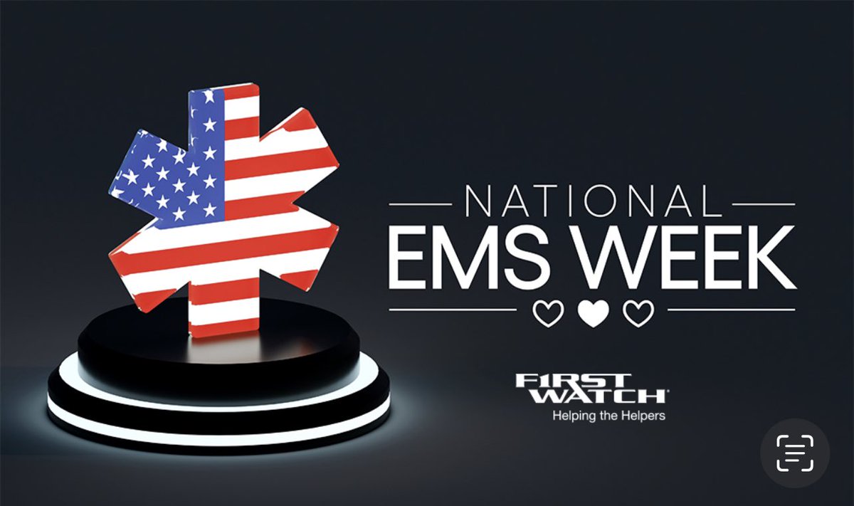 We would like to wish everyone a happy National EMS Week. You are where emergency care begins and we thank you for your service. #EMSWeek2023