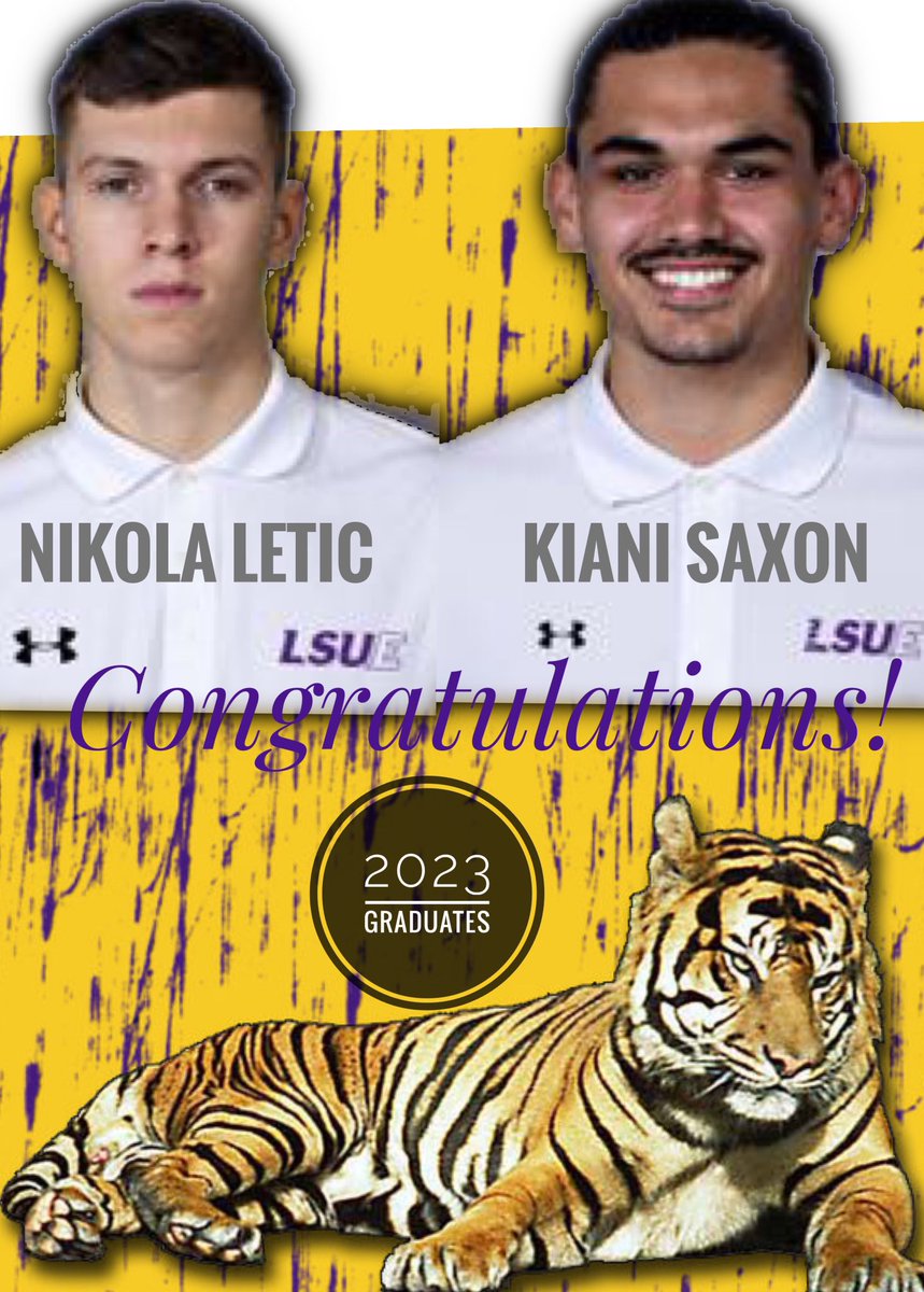 Congratulations to ⁦<a href="/LSUEBengalsMBB/">LSUE Men's Basketball</a>⁩ Nikola Letic &amp; ⁦<a href="/kiani_saxon/">Kiani Saxon</a>⁩ Class of 2023 Spring Graduates. 

Proud of you!