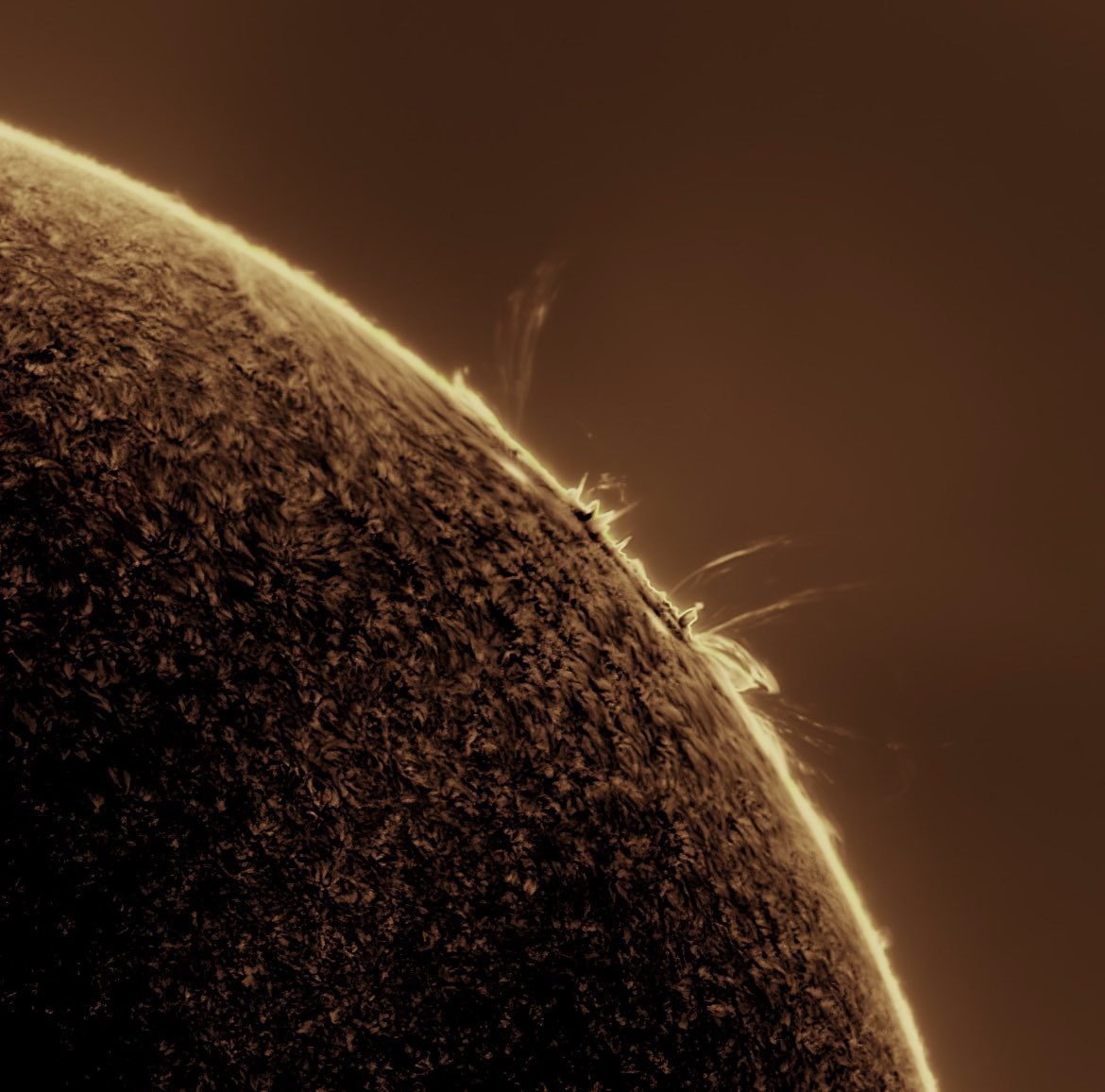AstronomyFr's tweet photo. Le soleil vu au télescope ! https://t.co/rnXwD4HMAi