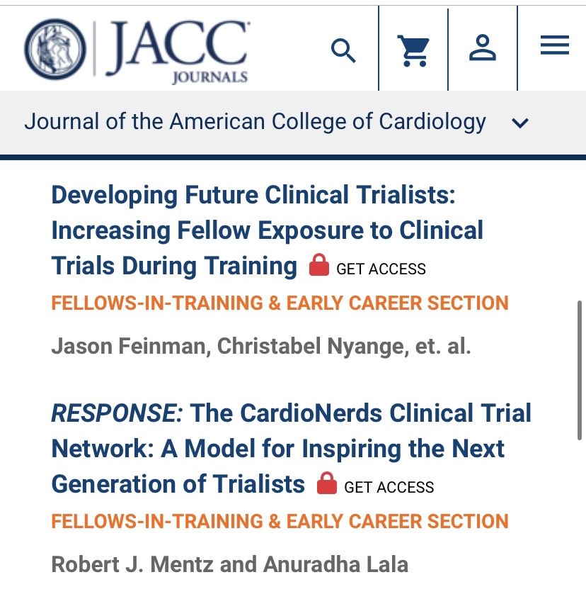 Wonderful to collaborate and work with <a href="/CardioNerds/">CardioNerds</a> and many other FITs as part of PARAGLIDE-HF and the first CardioNerds Clinical Trials Network trial. Out now in <a href="/JACCJournals/">JACC Journals</a> our piece emphasizing the need for FIT exposure to clinical trials and how this group can be a model