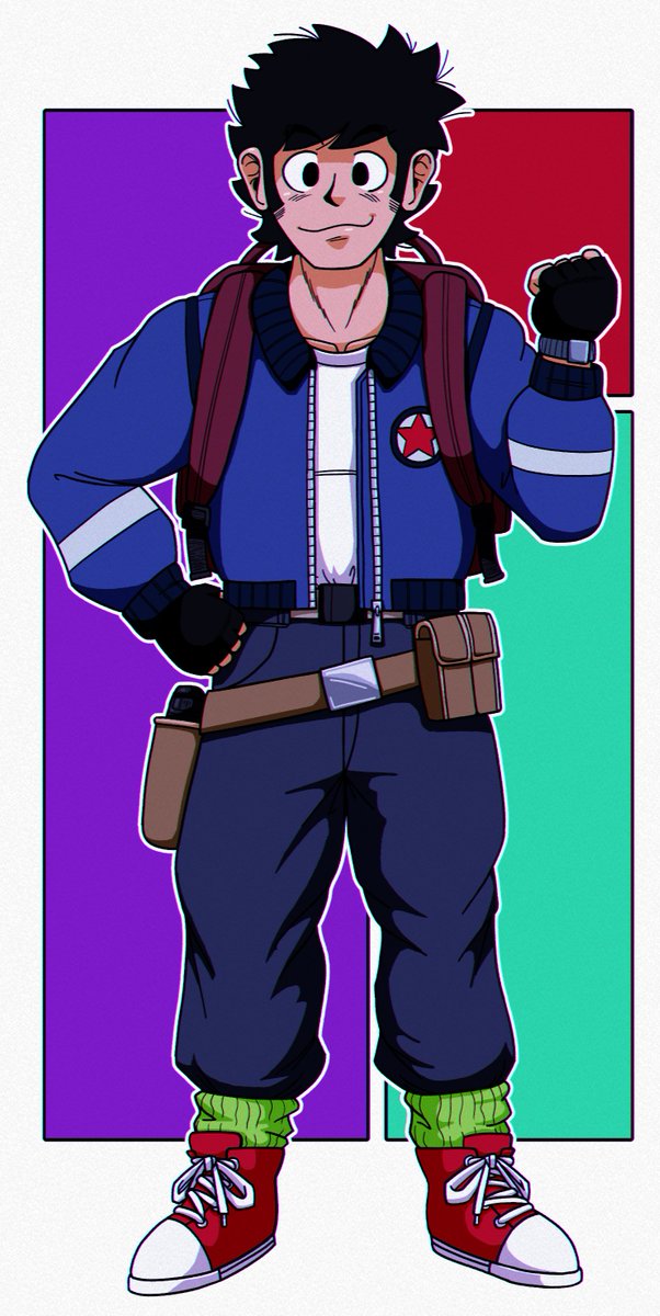 Wanted to draw an 80's/90's inspired outfit, because I really like the fashion they had back then