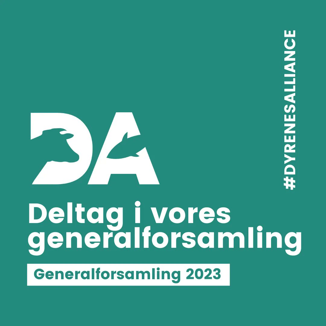 🌟 Generalforsamlingen i Dyrenes Alliance 2023 - det perfekte sted at høre om vores arbejde, møde andre aktivister og få indflydelse på foreningens beslutninger. 💪  
📅 30. maj kl. 17.00. 
Tilmeld dig her: dyren.es/tilmeldgeneral… 🐾 

Facebook-event: dyren.es/3MVQvAR