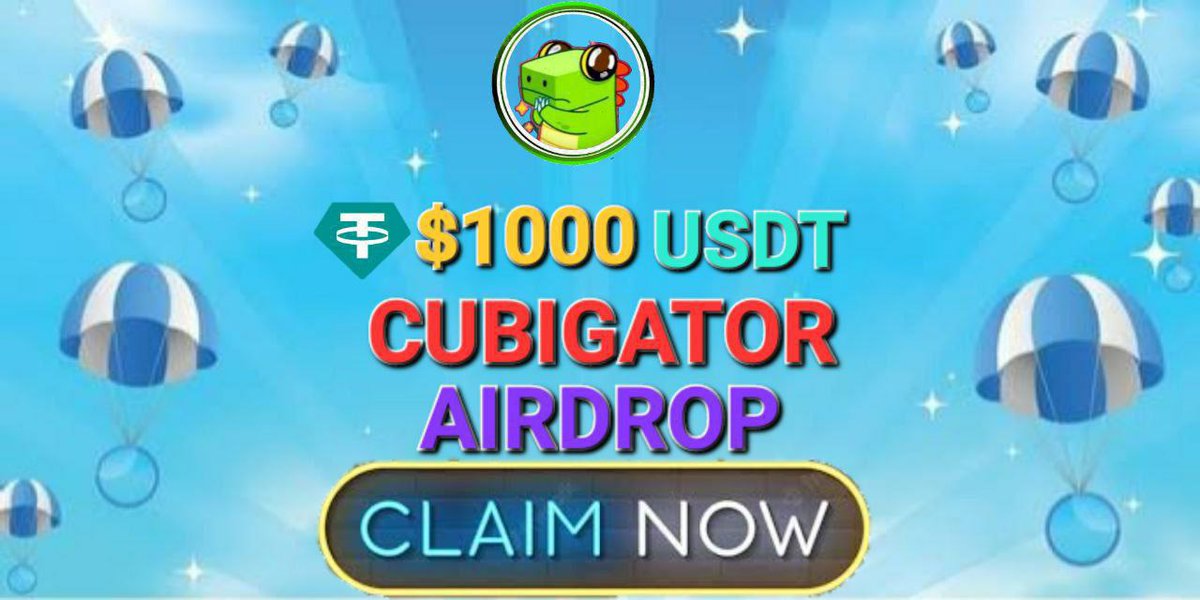 🚨 Airdrop: <a href="/OfficialCubig/">CUBIGATOR OFFICIALS</a> 
🔥 Total Reward: 1000 $USDT
🚧 Rating: ⭐️⭐️⭐️⭐️⭐️ 
📛 Winners : 100 Lucky Participants
 
🤖 Airdrop Link : t.me/CubigatorAirdr…

#Airdrop #Giveaway #Cubigator #Dyor #Airdrops