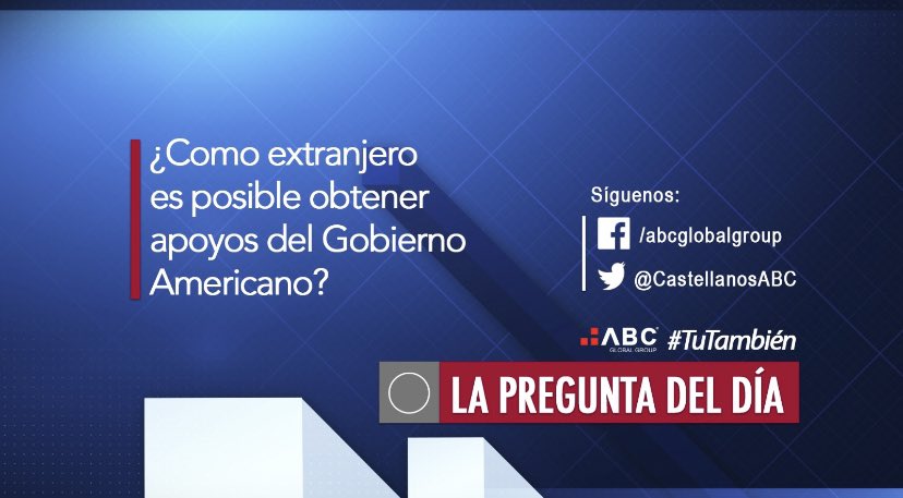 CastellanosABC's tweet photo. Les comparto la respuesta a la pregunta del día, tienes dos opciones de recibir apoyos como extranjero 1) creando una empresa americana 2) obtén seguro social a través de una visa empresarial y con esto y otros requisitos podrás tener apoyos del gobierno americano https://t.co/qbGISQJKYT