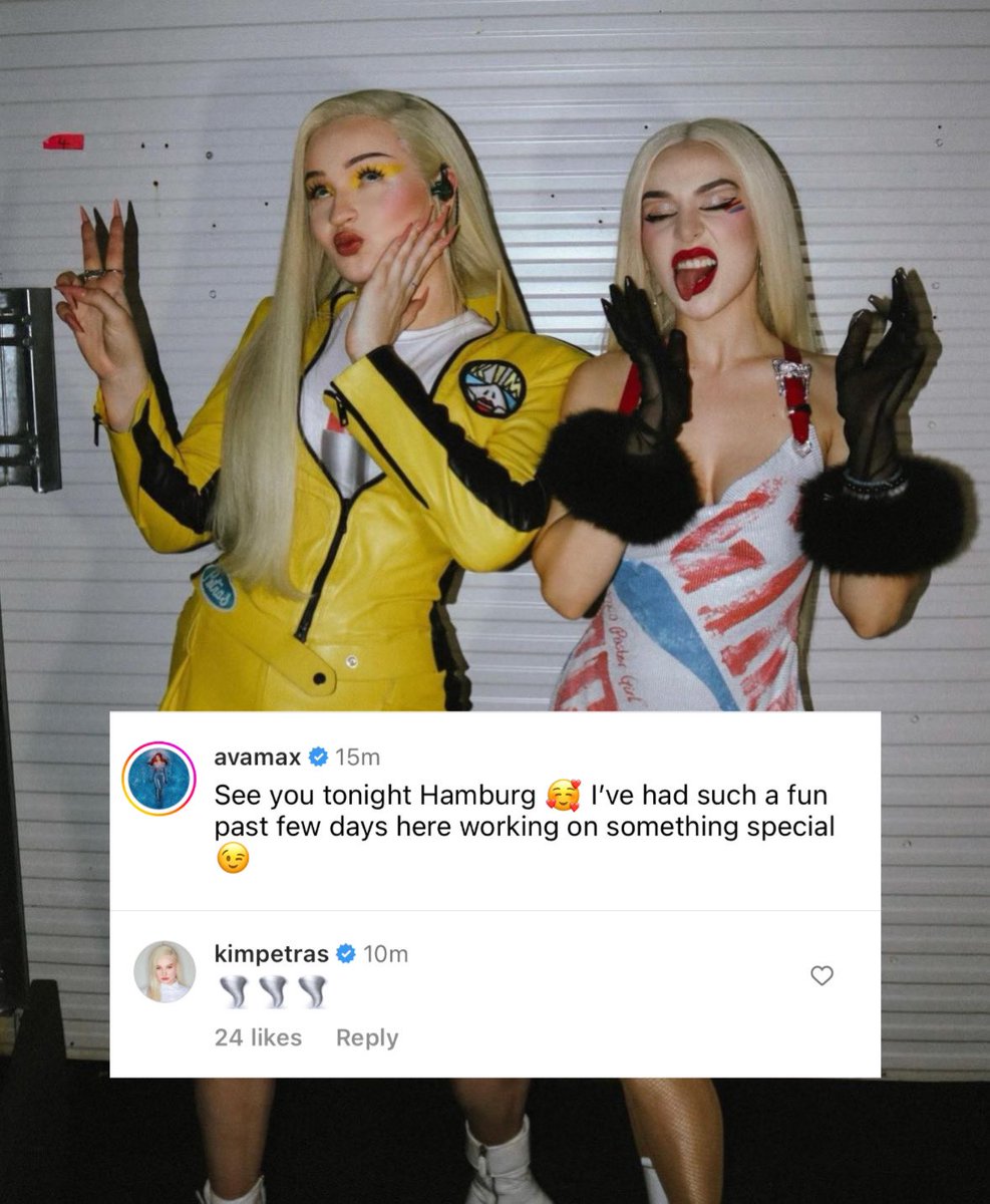 thatswiftbitch's tweet photo. KIM PETRAS AND AVA MAX ARE COMING https://t.co/lBp7u0R76A