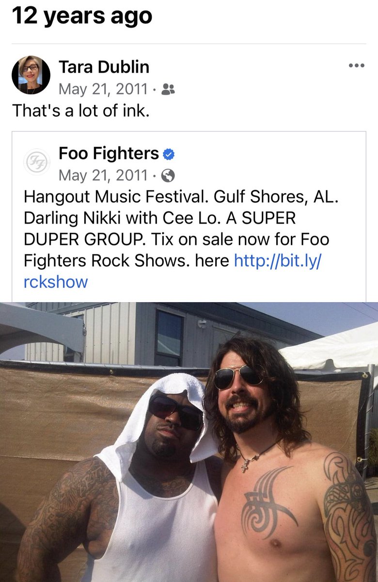 taradublinrocks's tweet photo. As we prepare to watch @foofighters later today from #Studio606 here’s a shithot shot from 2011 @CeeLoGreen #FooFighters #ButHereWeAre https://t.co/Wz75aOOBad