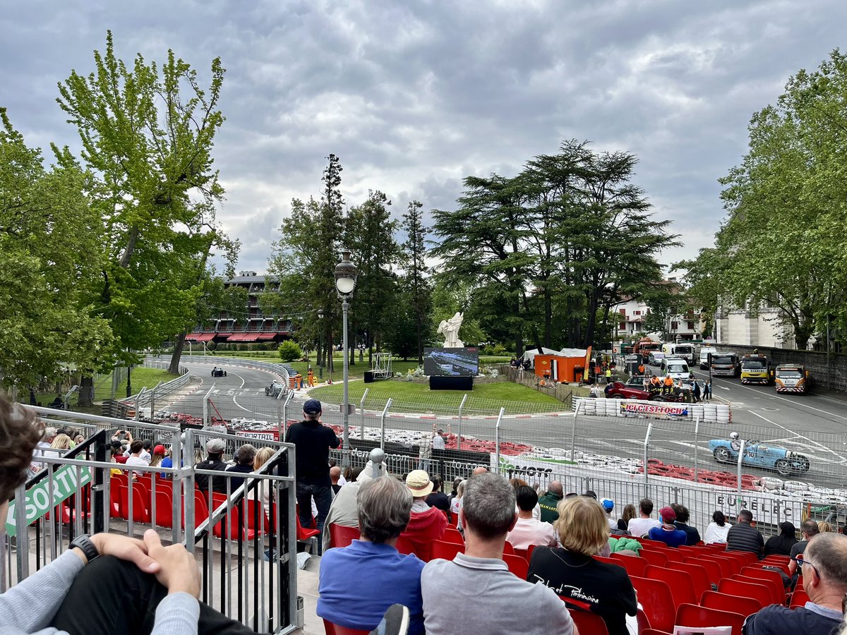 Big shoutout to Team Foch!  Best marshalls corner at <a href="/GPdePau/">GPdePau</a>, and with our room at the fantastic <a href="/HotelBeaumont/">Hôtel Parc Beaumont, MGallery by Sofitel</a> in the background!