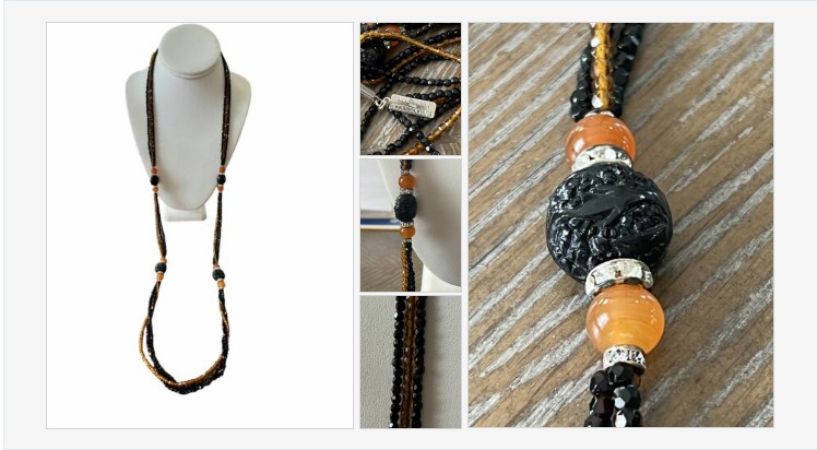Vintage Signed Anne Klein Accessocraft Black Amber Crystal Rhinestone Necklace | eBay #vintagecostumejewelry #costumejewelry #vintagejewelry #jewelry #estatejewelry #signedjewelry #anneklein #accessocraft 
ebay.com/itm/1158053639…