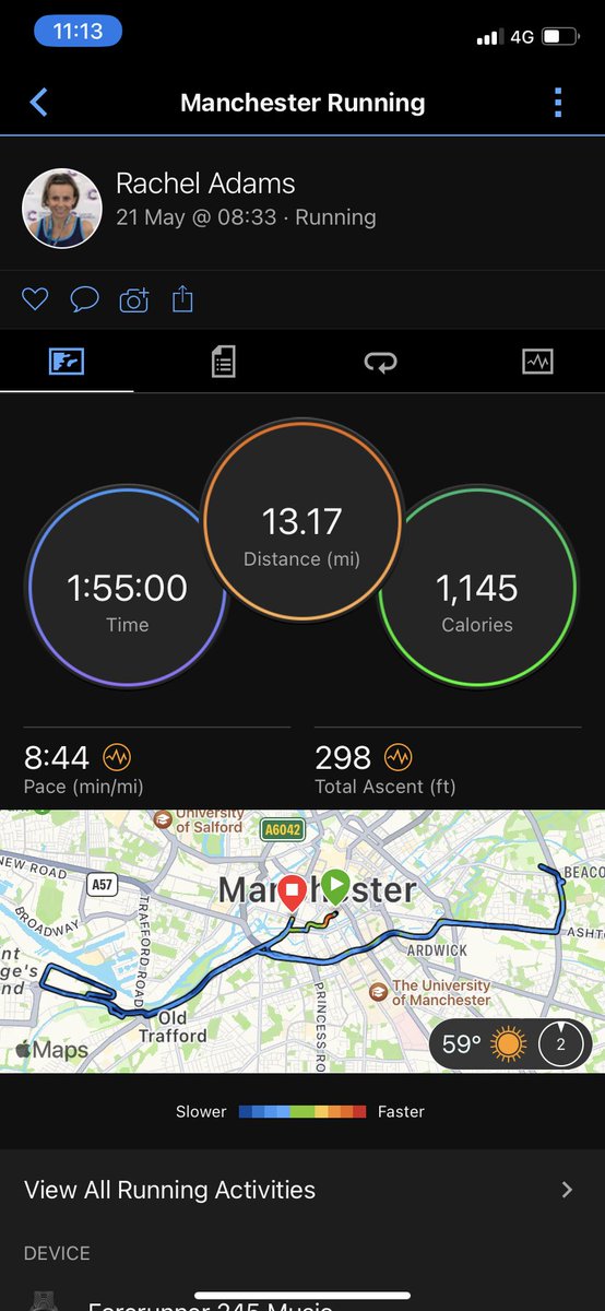 rladams6's tweet photo. Manchester half marathon with @MDRunningClub pleased with time of 1hr55, it was a hot one ☀️☀️☀️spotted this fella running quite fast too! #keelerunningclub https://t.co/TKi04d5mVa