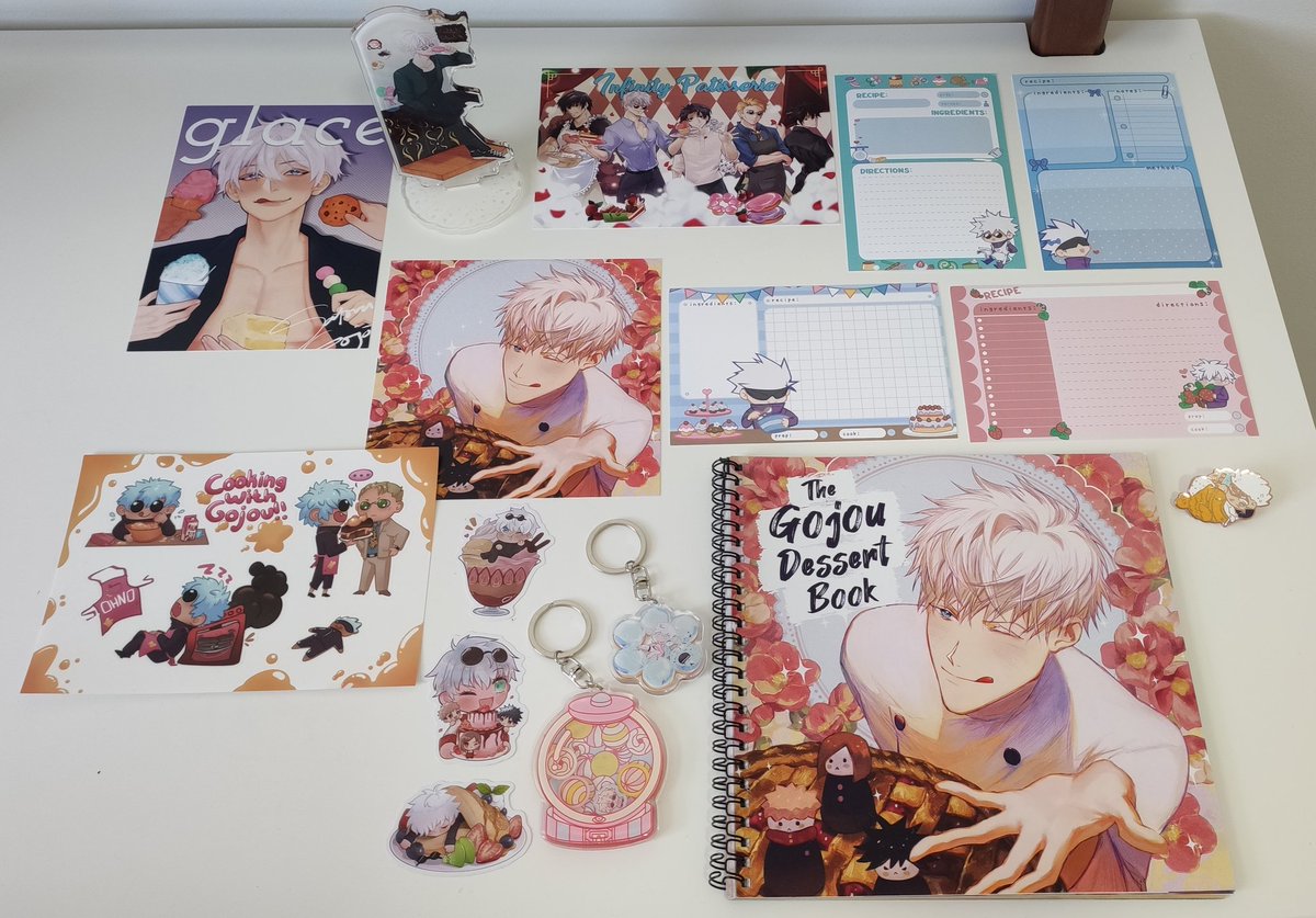 My <a href="/GojouDessert/">The Gojou Dessert Book @ COMPLETE</a> contributor bundle is here! So glad to have been part of this project, everything is so beautiful 💕🍰