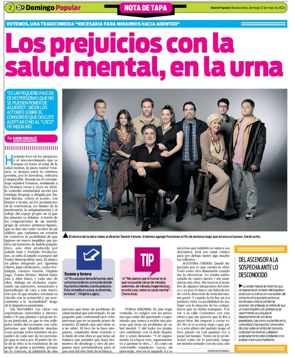 KarimGonzalz's tweet photo. HOY- Mi Nota de Tapa #SupleDominical #DiarioPopular @populardiario
#VOTEMOS
*#URNADEPREJUICIOS
*Los prejuicios con la salud mental, en la urna
@Preludio_Prod @ElchuecoSuar
@Vanebafaro https://t.co/0jsWI2UxI4
