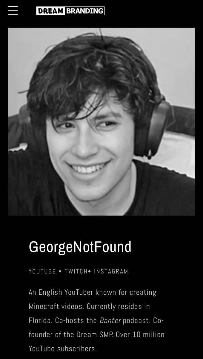Updates4Banter's tweet photo. Banter is mentioned under both Sapnap and George’s descriptions on the Dream Branding website !!

https://t.co/u8KHjsjVJL https://t.co/vxL4G7auq2