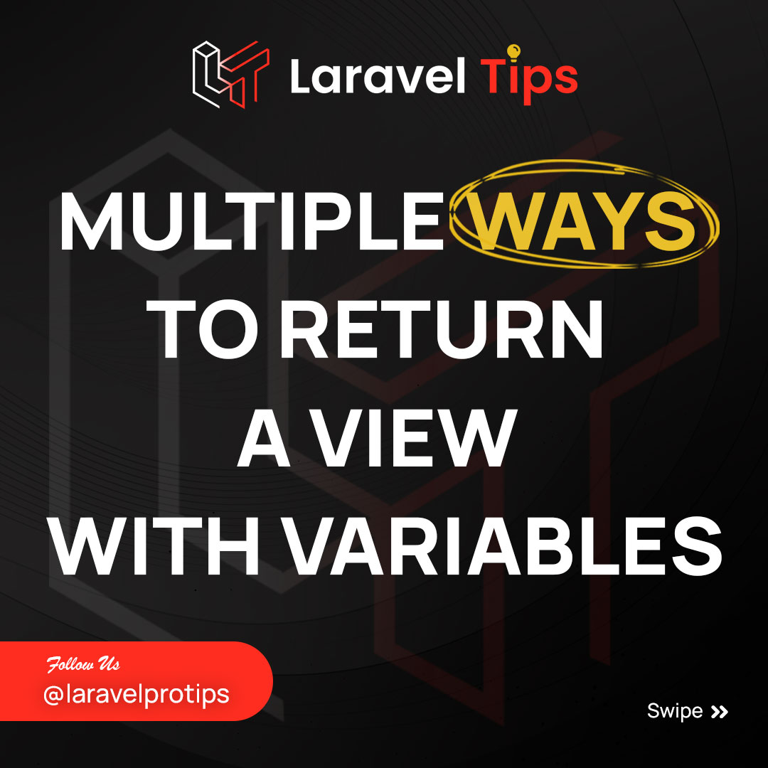 laravel_protips's tweet image. Sending data to your view in Laravel? 🤔💭 There&apos;s more than one way to do it! Learn how to pass your data like a pro with these tips! 💻👨‍💻
#laravel #php #codinglife #coder #coderlife #laraveltips #tipsandtricks #programming #jquery #js #software #Coding #webdev #Tips #trick #it