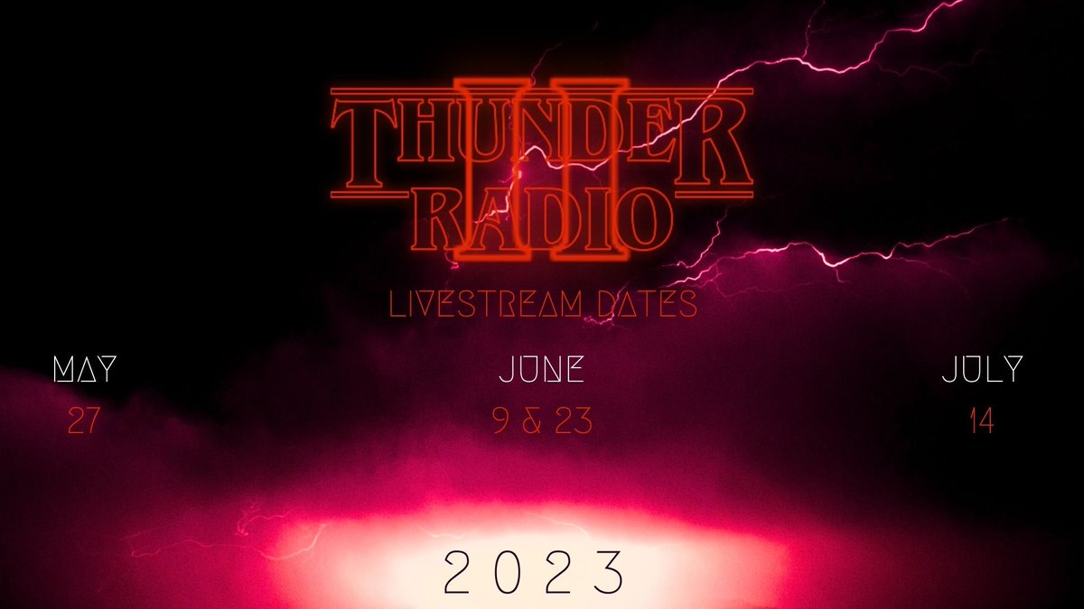 Are you ready to begin your journey to Thunder Radio II? 

See you on Saturday May 27th at 9PM live on Twitch

⚡️📻 I I 

#synthfam #synthwave #vaporwave #outrun #retro #retrowave #darksynth #darkwave #darksynthwave #cyberpunk #phonk