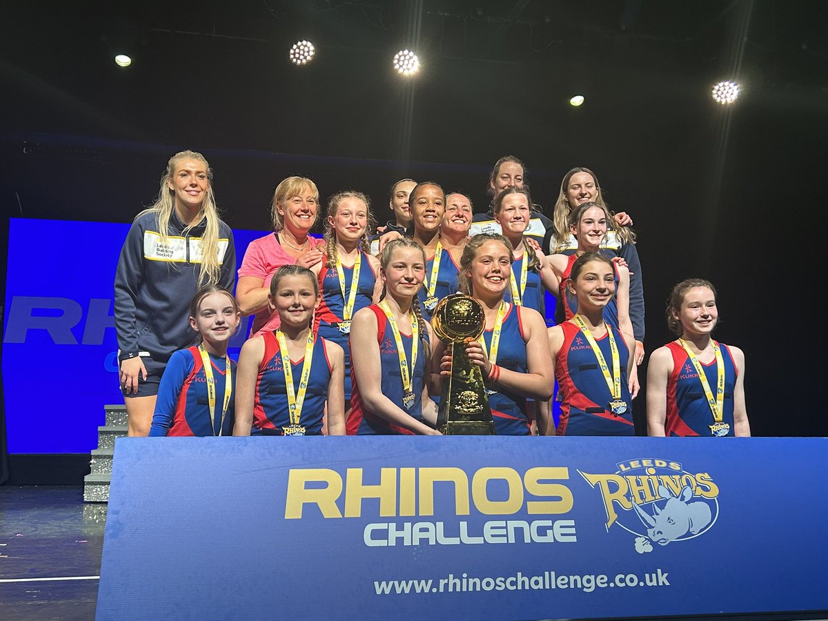 RugbyLeeds's tweet photo. 🏐 UNDER 11s &amp; 12s 🏐

A massive well done to this afternoon’s winners!

🏆Main Cup Winners🏆

👏Under 11s - @WilmLightning 
👏Under 12s - @traffordjuniors 

✨Magic Moment Winners✨

👏Under 11s - Anneliese Lynch Lewis from MK Dons
👏Under 12s - Ava Formela from @wirralgems https://t.co/2fVfmEuGhP