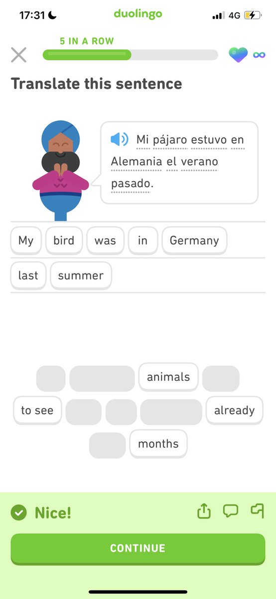 Loool #Duolingo teaching proper British slang in Spanish now 💀😂