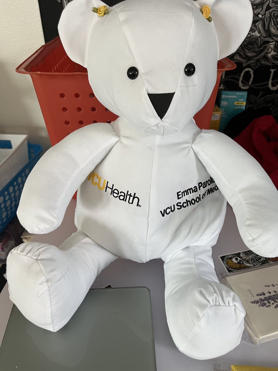 NeuroSpiceLatte's tweet photo. What do you do with your short white coat at the end of med school?
Well if you’re me, you get it turned into a keepsake teddy bear 🧸 
Done by Hollysteddyshop on Etsy!! https://t.co/neMgMk29em