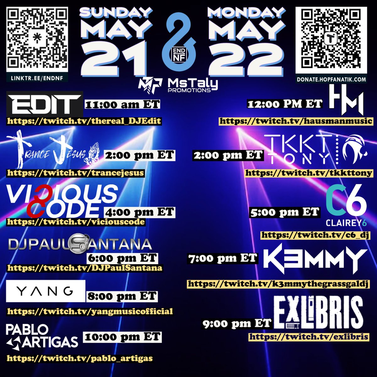 HAPPENING NOW, LIVE ON DJ EDIT'S TWITCH CHANNEL! twitch.tv/thereal_djedit #endnf
