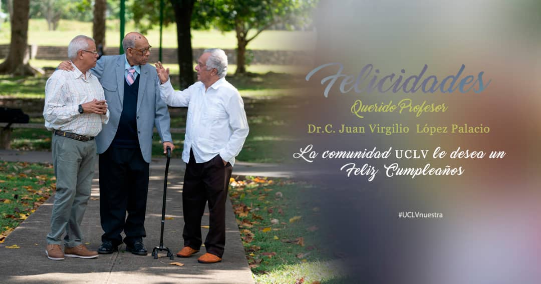 UCLVCU's tweet photo. Honoris causa doctor, 
hombre de ilustre figura, 
defensor de la cultura
y un excelso profesor.
López Palacio, señor, 
Juan Virgilio, caballero, 
hoy me quito mi sombrero 
y le entrego mi respeto 
porque usted es el fiel boceto 
de un maestro verdadero.
✍️ Lisvany Martín. https://t.co/MzxW6PkyFs