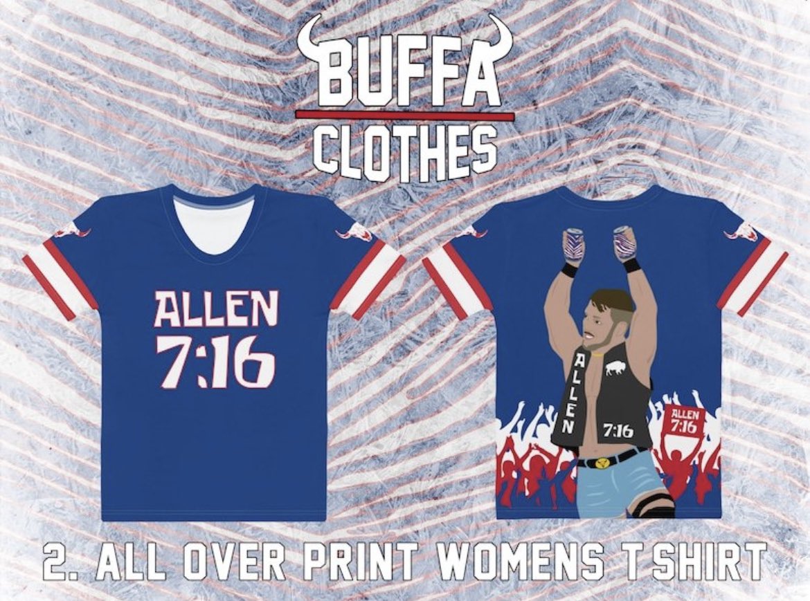 HOFSteveTasker's tweet image. 🚨 Giveaway Alert 🚨 

Hey Bills Mafia!  I’m teaming up with BuffaClothes to give away this Josh Allen 7:16 T-Shirt to one Bills fan.
 
All you have to do is:

1. Follow @BuffaClothes
2. Like/Retweet this Tweet 
 
Winner announced Wednesday.
 
#BillsMafia
