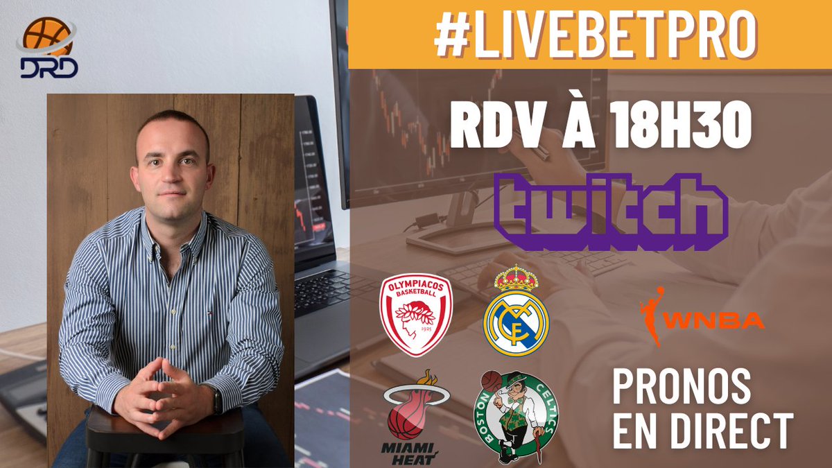 Doradobetting's tweet photo. 🎙🟣🔥 Ne manquez pas le #LIVEBETPRO sur Twitch à 18h30, où nous aurons un programme palpitant :
🔹 Analyse détaillée de la finale d'EUROLEAGUE
🔹 Analyse pronostics des matchs de la WNBA
🔹 Analyse pronostics Game 3 entre Miami et Boston
🔸 Olympiacos vs Madrid
🔸 Matchs de WNBA
🔸 Pronostics en direct
🔸 Questions / Réponses
Ne soyez pas en retard ! ⏰🏀
👉 https://t.co/qq0LsVUFWM 🏀💰
#TeamParieur #parissportifs