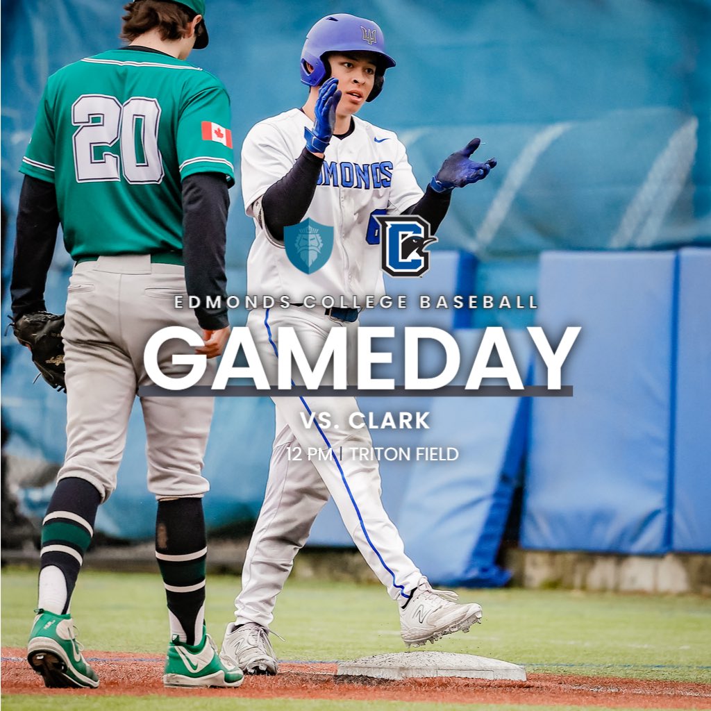 NWAC Super Regionals 
🔱⚾️ GAME DAY

🔹Edmonds up 1-0 in series 

⏰ 12 p.m. 
🆚 Clark 
📍 Triton Field

🎟 General admission $7
💵 CASH ONLY

📊 nwacsports.org/sports/bsb/202…
🎥 nwacsportsnetwork.com/edmonds

#TritonPride x #ETO
