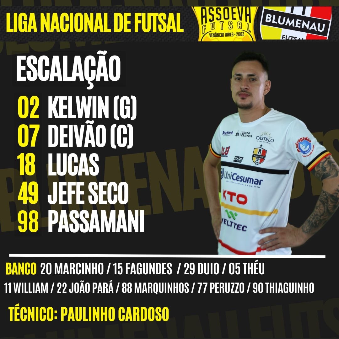 blumenaufutsal's tweet photo. O Blumenau Futsal está definido para o jogo contra a Assoeva, no Ginásio Poliesportivo Parque do Chimarrão, em Venâncio Aires (RS).

A bola rola a partir das 14h. Vamos Esquadrão Alemão! 🇩🇪 https://t.co/De8ZwaGG8c