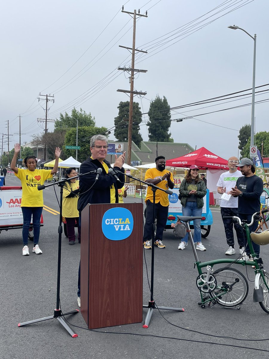 “We are so excited that the first CicLAmini is happening in Watts today! It’s so important to have a space to slow down, get out of our cars, and engage with our community. Cheers, Watts!” LA Councilmember Tim McOsker, Council District 15 @McOsker4LA.