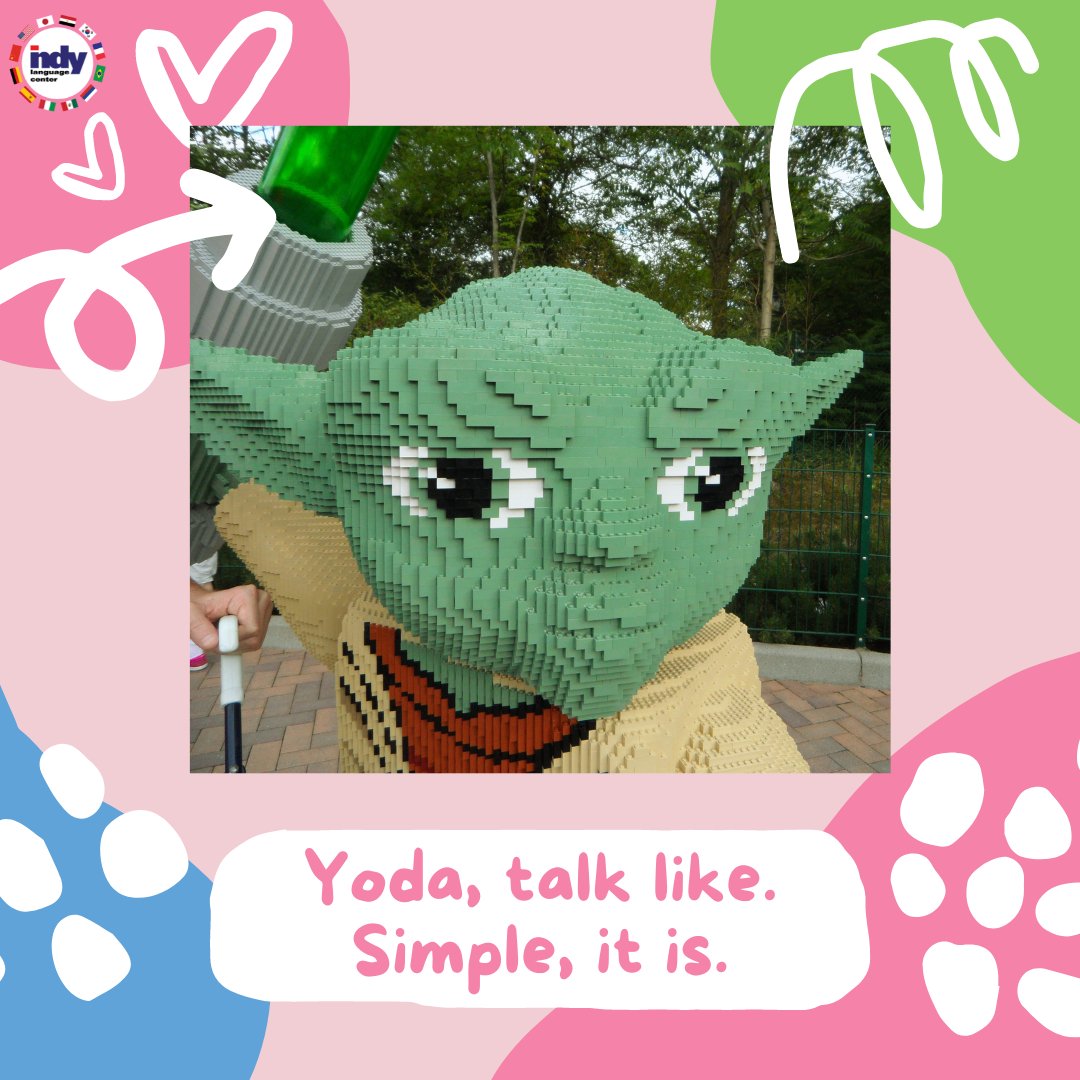 Yoda, talk like. Simple, it is. Today is all about the wisest little green guy in the galaxy. Have fun, you may! 🌌👾👽

#NationalTalkLikeYodaDay #TalkLikeYoda #LanguageLearning #LanguageClasses #LanguageSchool #ILC