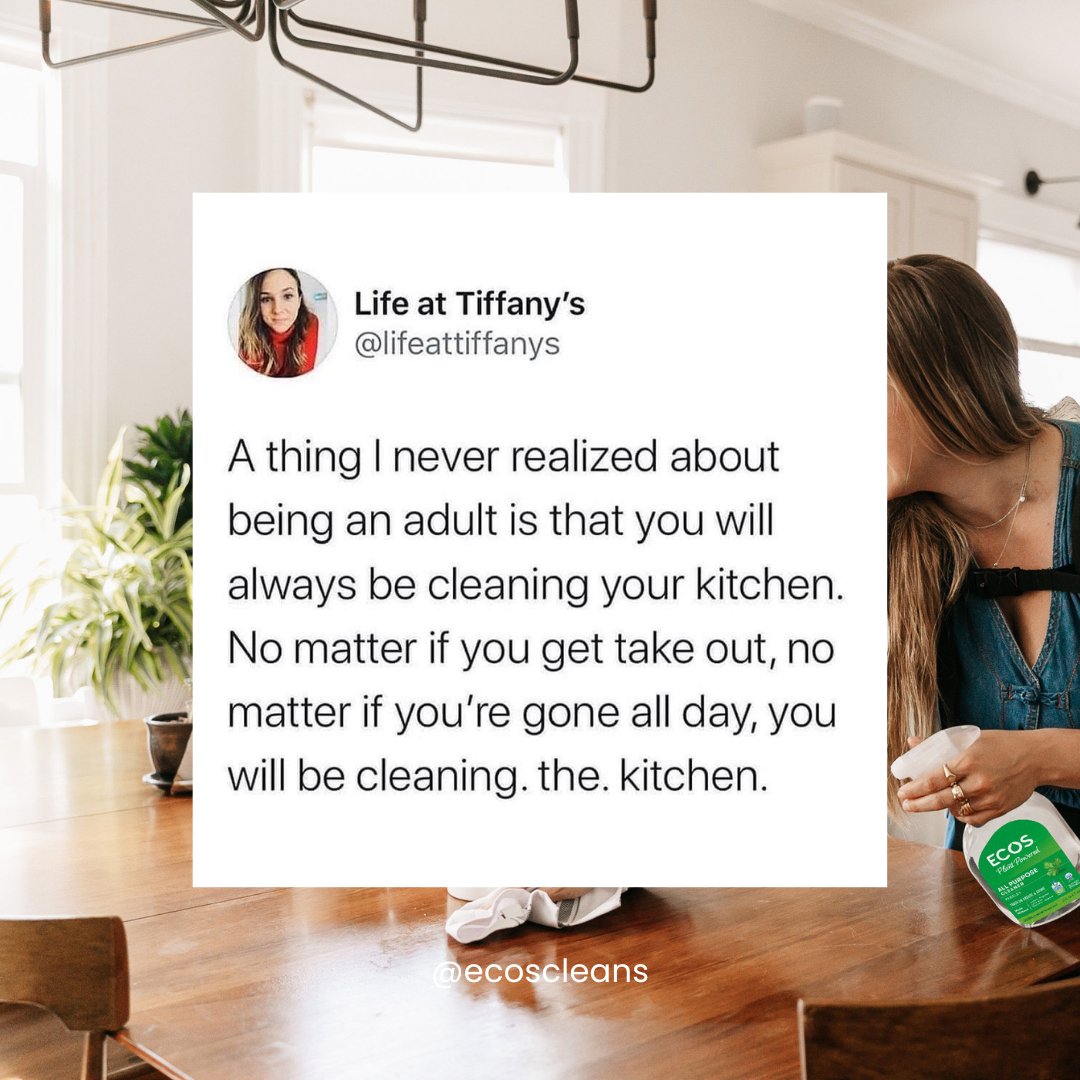 The kitchen was clean yesterday, sorry you missed it! 💙

#ecoscleans #lowtoxliving #tossthetoxins #cleanproducts #safercleaning #greencleaning  

~~
La cocina estaba limpia ayer, ¡lamento que te lo hayas perdido!