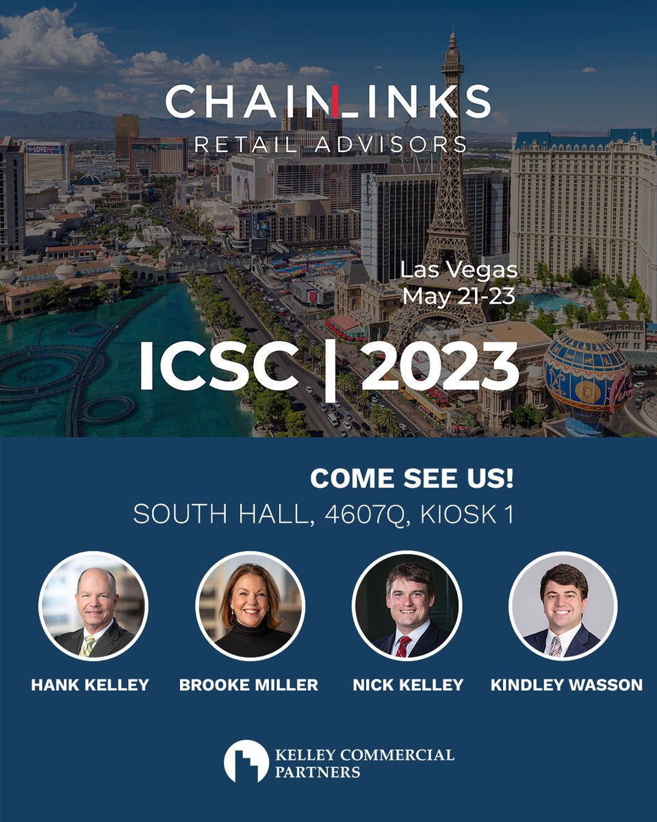 KCP is in the building! Stop by the ChainLinks Booth 607Q, Kiosk 1 in the South Hall and check out Arkansas's many opportunities!

#ArkansasOpportunities #CommercialRealEstate #ICSCConvention #LasVegas #chainlinks #icsc2023 #retwit