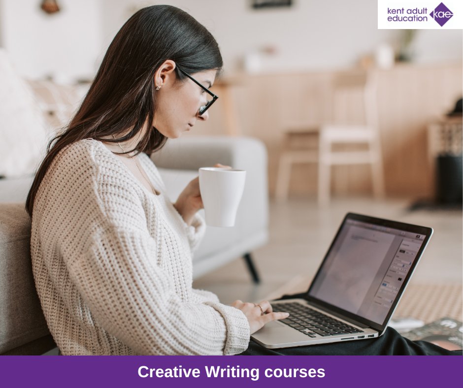 Try your hand at writing your own poetry, short stories, literature and more our Creative Writing courses. Our specialist tutor will guide you and your peers through a range of techniques to enhance your writing. Book a course here: ow.ly/QyTl50OrOzX #Kent #AdultEd