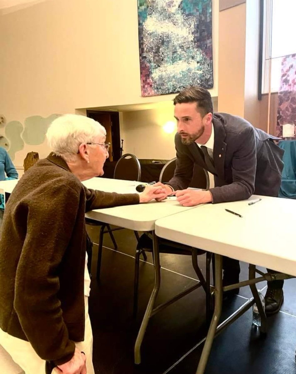 GreenPartyAB's tweet image. People that came out to the Edmonton-Rutherford debate probably didn't expect to be clapping for a Green. Not only were they applauding, there was a long line of people moved by his passion and solutions. 

This is our leader 
@Jordan4MLA 
#abpoli