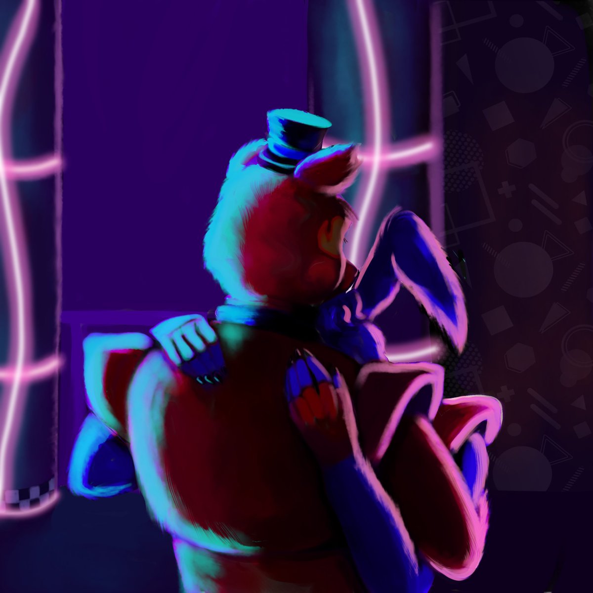 bonniepurple1's tweet photo. ❣️ONLY YOU, fnaf sb (the human feeling)  
(comic 1 - 5)  antes de que el mega pizzaplex fuera como hoy lo conocemos hubo una época en la cual las cosas eran diferentes (freddy x bonnie) 
crédito a @Shellyboom1 por mi preciosa portada💘😍
#fnafsecuritybreach #fanart #FNAFRuin https://t.co/deefRjwlHP