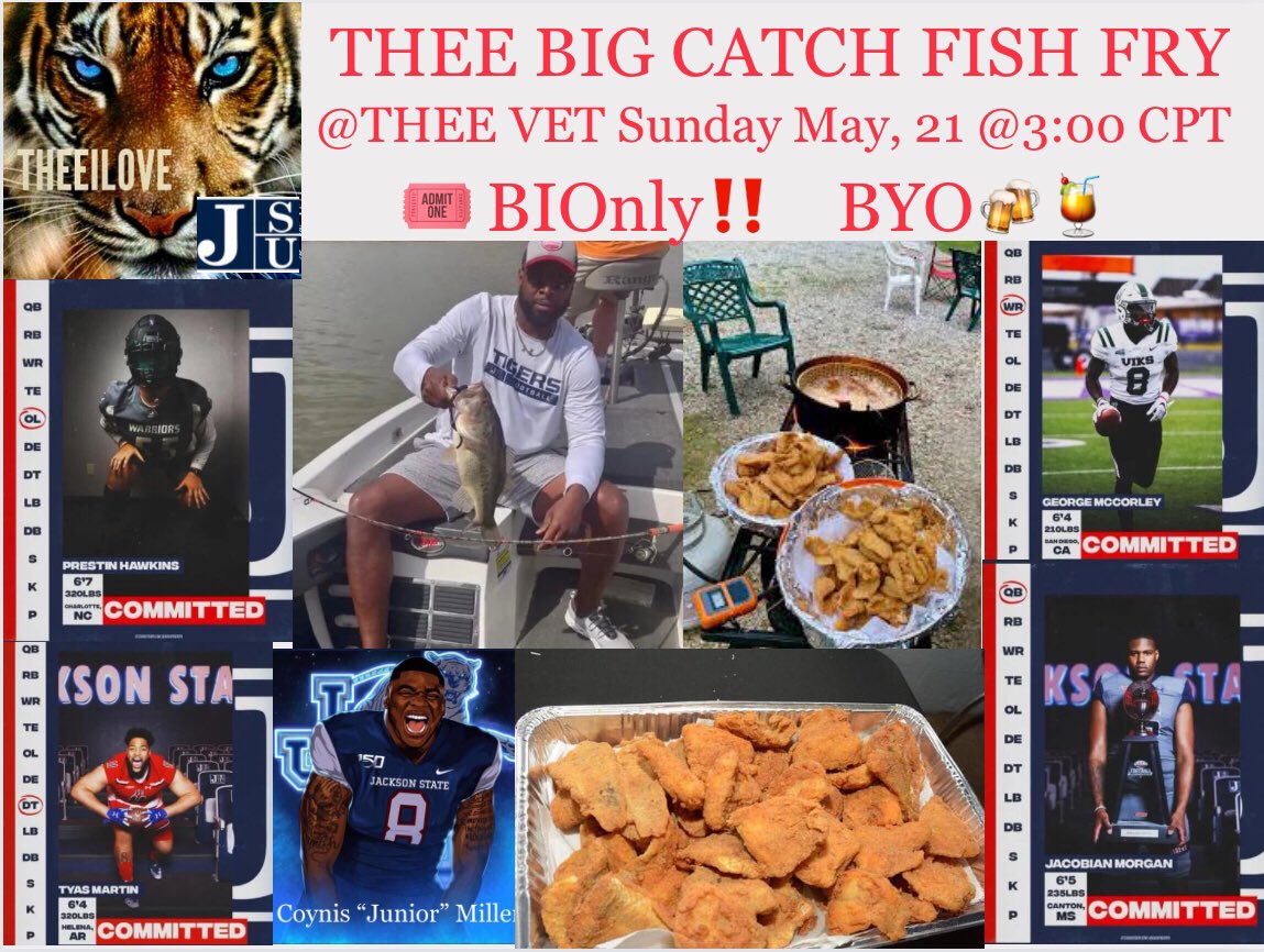 DildreadCarsta1's tweet photo. ๐จGentle Reminder PSA: Today is the dayโผ๏ธTHEE BIG CATCH FISH FRY๐@THEEVET, JACKTOWN, SIPP. @ 3:00 CPT Gates open at ๐. Itโs a JUBILEE Celebration ๐ค๐ฃ ๐ ๐ฅณ๐ Itโs a great opportunity to mingle with the cast members of โTHEE BIG CATCHโ @gojsutigersfb. #GuardTHEEYard #THEEILove https://t.co/JAvJPMFdGS