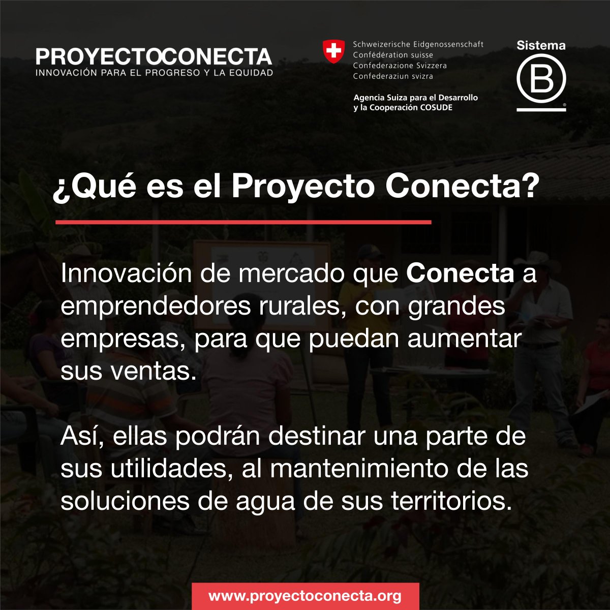 sistemaBcol's tweet image. Queremos contarte sobre el #ProyectoConecta, una apuesta innovadora que conecta emprendimientos rurales y empresas, para solucionar desafíos en sus comunidades.

Conoce más en proyectoconecta.org